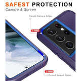 For Samsung Galaxy S21 Ultra Case, Shockproof And Drop-Proof Non-Slip, Heavy Duty Protective Case For Samsung S21 Ultra 6.8 Inch Dark Blue