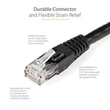 1Ft Cat6 Ethernet Cable - Black Cat 6 Gigabit Ethernet Wire -650Mhz 100W Poe++