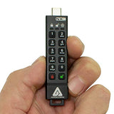128Gb Aegis Secure Key 3 Nxc 256-Bit Hardware-Encrypted Usb 3.2 Type C Flash Drive, Fips 140-3 Level 3 Validated (Ask3-Nxc-128Gb), Black