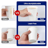 300ct 12oz Disposable White Paper Coffee Cups for Hot or Cold Drinks