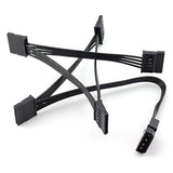 2Pcs Ide To Sata Power Cable Ide Large 4 Pin To Pc Server Hard Drive 15 Pin Sa