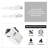 Cat7 Coupler Rj45 Keystone Shielded Coupler 25-Pack, Ethernet Coupler, Female