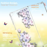 For Samsung Galaxy Z Fold 7 Case 5G Flowers Slim Anti-Drop Shockproof Protective Soft Shockproof Clear Phone Protective Covers 8.2 Inch For Women Men (Foliolosa)