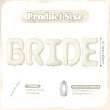 40 Inch Bride Letter Balloons, Big Cream Bride Foil Balloons, 5 Pcs Giant Foil Large Aluminum Balloon Helium For Wedding Bridal Shower Anniversary Engagement Bachelorette Party Decoration
