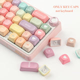 Pbt Keycaps 126 Keys Moa Profile Cute Keycap Dye-Sublimation Rainbow Candy Keycaps Set Custom Keycap For Cherry Gateron Mx Swithes Mechanical Keyboards (Only Keycaps)
