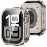 Matal Case Compatible With Apple Watch Series 11/10 46Mm Case With Built-In Screen Protector, Straight Edge Ultra Thin With Back Cover Protective Cover For Iwatch 46Mm, Titanium