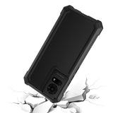 For Tcl 50 Le Case/Tcl K24/K23 Case With Screen Protector,Tcl 50 Le Phone Case Full Body Protection Front Silicone Bumper Frosted Pc Back Military Grade Shock-Absorbent Cover For Tcl K24 T434D Black