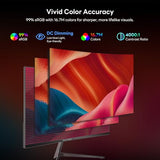 24 Inch Curved Gaming Monitor 200Hz/180Hz 1Ms,Fhd 1920×1080P,4000:1 Contrast Ratio,With Freesync & Eye-Care, Support Dp, Hdmi,Usb,3.5Mm Port For Gaming Home Office,Wall Mount Install