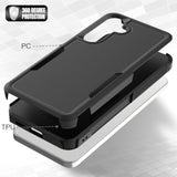 Samsung Galaxy S25 FE Heavy Duty Dual Layer Protective Case with HD Screen Protector - Military Grade Bumper for Samsung Galaxy S25 FE, Black