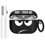 For Airpods Pro 2Nd Generation Case 2022, Don'T Touch Me For Airpods Pro 2 Cover With Keychain Soft Cute Shockproof Cover For Women Men Compatible Apple Airpod Pro 2, Black