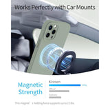 Magnetic For Iphone 13 Pro Case With Screen Protector - Compatible With Magsafe - Upgraded Camera Protection - Silicone Shockproof Protective Phone Case 6.1" For Men Women Girls,Porcelain Blue