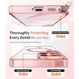 Rose Gold Case for Galaxy S25 Ultra 6.9" with MagSafe, HD Screen Protectors & Lens