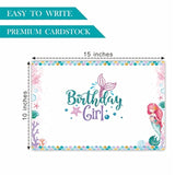 Birthday Girl Large Signature Card?Mermaid Guest Book Alternative?Under The Sea Sign Decorations For Girls?Creative Wall Art Poster, Keepsake Sign 10X15 Inches, Party Decorations And Supplies-A13