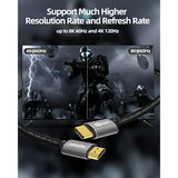 8K Hdmi Cables 6Ft, Ul Cl3 Rated Ultra High Speed Hdmi Certified Cords Support