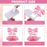 9Pcs Boot or Bow Centerpiece Gender Reveal Honeycomb Decoration, Boots Centerpieces Decoration Supplies for Tables, Personalized Western Cowboy Decor Supplies for Party Events