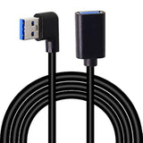 Right Left Angle Usb 3.0 Extension Cable,Superspeed 90 Degree Usb3.0 A Male To Female Super Fast 5Gbps Data Cord For Laptop Tv Usb Disk Mouse Hard Disk Camera -Black 3.3Ft/1M