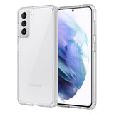 for Galaxy S21 Case Clear, Anti-Yellowing 6.2 Inches Slim Fit Heavy Duty Protection Wireless Charging Lightweight TPU and PC Shockproof