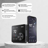 Smart Thermostat, Programable Wi-Fi Thermostat, 5Ghz & 2.4Ghz, Compatible With Alexa And Google, App Control, 3.5 Inch Color Touch Screen, Easy Installation, 7 Day Scheduling, Night Light