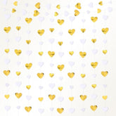 10 Pack 130Ft White-Gold Holographic Heart Party Garland Asymmetrical Love Hanging Banners For Wedding Engagement Anniversary Bachelorette Bridal Shower Birthday Decoration