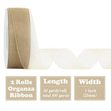 Organza Ribbon 1 Inch Champagne Sheer Chiffon Ribbon For Cake Boxes We