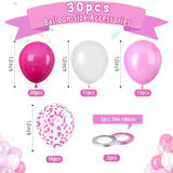 Hot Pink Balloons Set, 60 Pcs 12 Inch Hot Pink Latex Balloons, Hot Pin