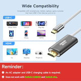 Portable Hdmi Cable Compatible With Nintendo Switch Ns/Oled, Usb C To Hdmi Cab