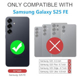 Wallet Case For Samsung Galaxy S25 Fe, Pu Leather Magnetic Flip Case With Rfid Blocking Card Holder Kickstand For Women Men, Shockproof Durable Protective Phone Cover For Galaxy S25 Fe (Black)