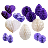 Party Decorations Hanging Paper 15Pcs Honeycomb Balls For Nursery, Baby Shower, Birthday, Wedding?Christmas? Graduation (15 Pieces Purple Set)