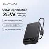 EF ECOFLOW Rapid Mag Power Bank, Qi2.2 25W MagSafe-Compatible Portable Charger, 10,000mAh Magnetic Power Charger with Built-in USB-C Cable and