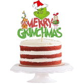 Merry Christmas Cake Topper Christmas Birthday Decorations Whoville Decorations Party Supplies