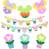 Easter Hanging Decoration Paper Garland Banner Flowers Element Flags For Easter Party Decorations Holiday Home Decor Spring Birthday Party Decorations With Office Home Supplies Indoor Outdoor