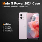Clear Magnetic Case for Motorola Moto G Power 2024 with Screen Protector, Compatible with MagSafe, Shockproof Transparent Cover for Motorola G Power 5G 2024