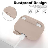 Protective Soft Silicone Skin Case Cover for Apple AirPods Pro 2nd Generation, Men Women Boys Girls Accessories, Tan Brown