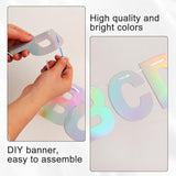 116 Pc A-Z Silver Glitter Letter Banner DIY Kit Party Decoration