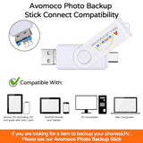 256Gb 3 In 1 Photo Backup Stick For Cell Phones With Typec/Usb C&Micro Port,Tablets