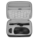 Geekria Mouse Carrying Case, Compatible with Razer DeathAdder V4 Pro, EVA Hard Shell Protective Travel Bag (Dark Gray)