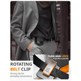 Designed For Samsung Galaxy Z Flip 3 Case With Belt Clip Holster - Kickstand Cover Phone Case - Black