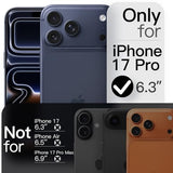 Slim Case For Iphone 17 Pro 6.3-Inch, Ultra-Thin Lightweight Minimalist Phone Cover With Camera Lens Protection, Matte Anti-Fingerprint Finish (Black)
