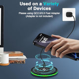 Pixel 9A Wireless Charger Fast Charging Pad For Google Pixel 10 Pro Xl/9 Pro/8A/7A/7/6/2Pack 15W Wireless Android Charger Fast Charging Station For Samsung Galaxy S25 Ultra/S24/S24/S23/S22/S21/S20/S10