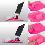 Laptop Sleeve Compatible With 13-13.3 Inch Macbook Air/Pro, Protective Notebook Carrying Case, Pu Leather Laptop Case With Stand For Dell Asus Lenovo Macbook, Rose