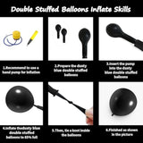 Double Stuffed Black Balloon Arch Kit Various Sizes for Party Decorations