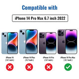 iPhone 14 Pro Max 6.7 Inch Privacy Screen Protector 3-Pack Anti-Spy 9H Glass