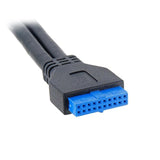 Usb 3.0 Front Panel Header 19/20Pin 1 Male To 2 Usb 3.0 Female Panel Port Extension Cable 1.64Ft With Panel Mount Screw