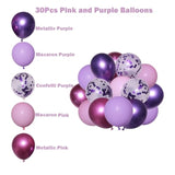 Purple Birthday Decorations Happy Birthday Banner Pink And Purple Balloons Purple Pink Birthday Party Decorations For Women Girls