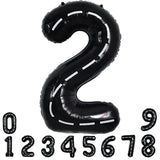 Race Car Black Balloons Car Birthday Party Supplies,40 Inch Giant Jumbo Helium Foil Mylar Big Number 2 Digital 2 Balloons For Boy'S Birthday Party Truck Race Car Theme Party Decorations