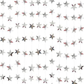 Silver Star Garland Banner Decorations - 156 Feet Bright Silver Paper Garland Hanging Decorations, Glitter Star Bunting Banner For Wedding, Birthday, Holiday, Christmas Party