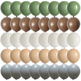 Sage Green Brown Nude Balloons White And Gray Balloons For Ivory Colorful Eucalyptus Baby Shower Engagement Wedding Wild One Woodland Teddy Bear Themed Birthday Party Decorations 10 Inch 50 Packs