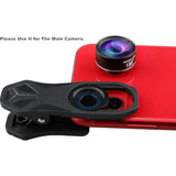 180° Fisheye Clip-On Lens for iPhone Samsung and Android Smartphones