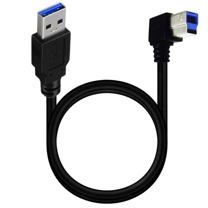 Usb 3.0 Printer Cable, Usb 3.0 Type A Male To Type B Male Plug 90 Degree High