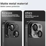 For Iphone 14 & Iphone 14 Plus Camera Lens Protector, Anti Scrach Hd Tempered Glass Camera Screen Protector Cover,Aluminum Alloy Whole Lens Film -Blue